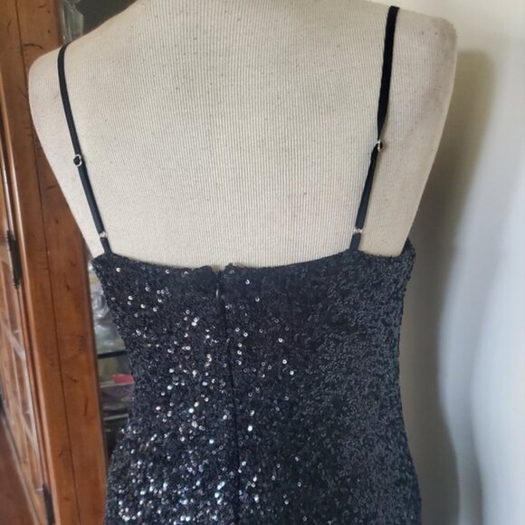 Forever 21 Black Sequin Bodycon Midi Dress - Picture 10 of 10